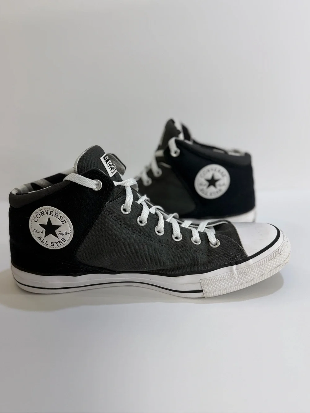 Converse All Star High Top Sneakers Black White Men’s Size 13 Canvas Lace Up